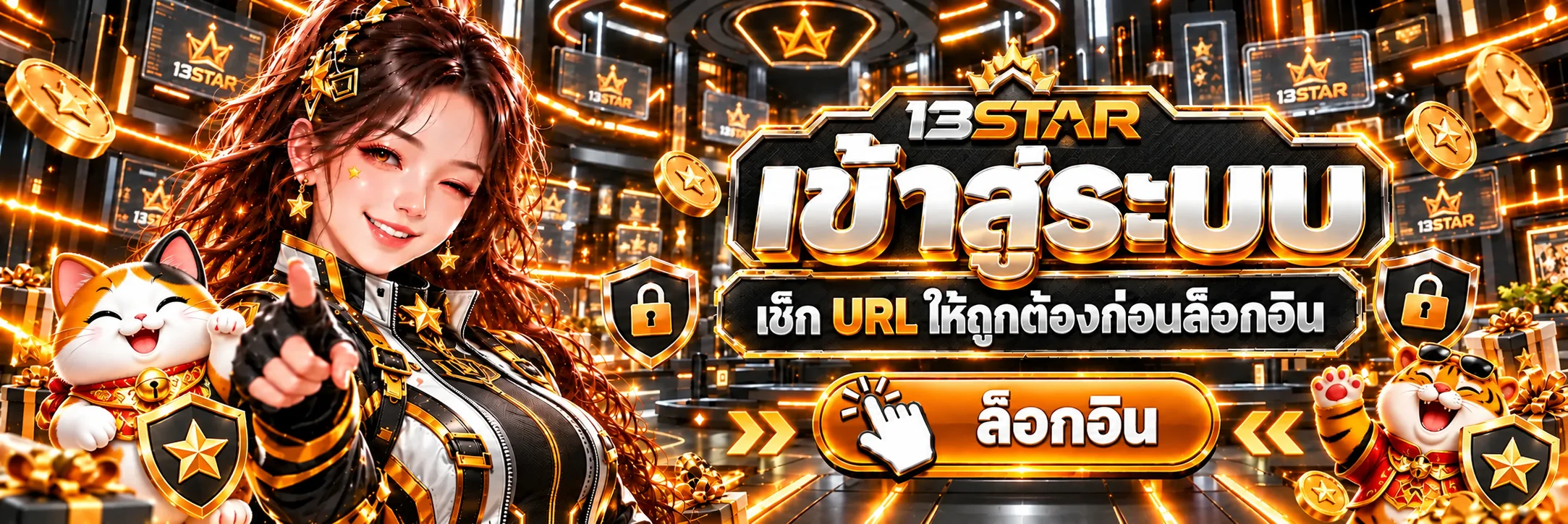 ทางเข้าสู่ระบบ 13STAR พร้อมคำเตือนตรวจ URL